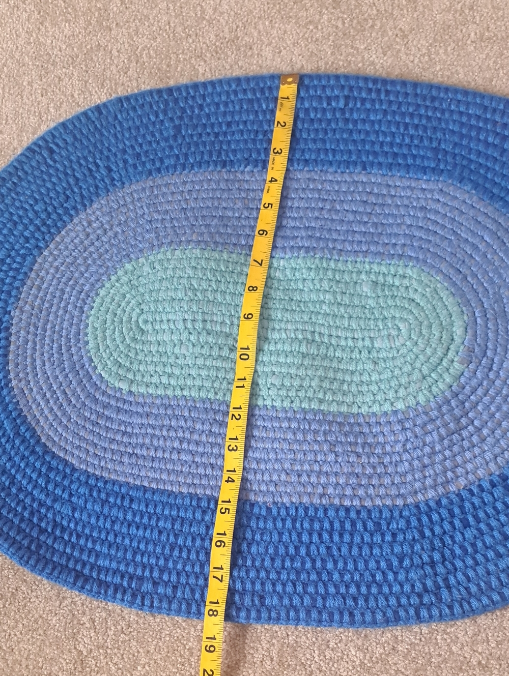 Handmade Crochet Fabric Rug - Picture 5 of 6